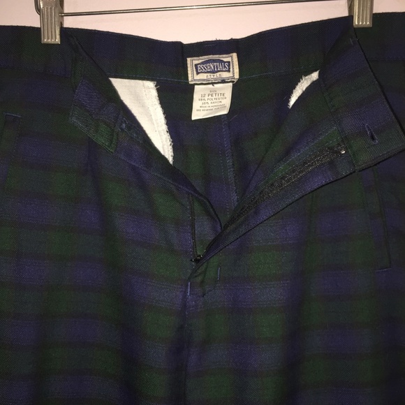 Vintage plaid checkered Pants Sz 12 Petite High Waistline - Picture 5 of 8